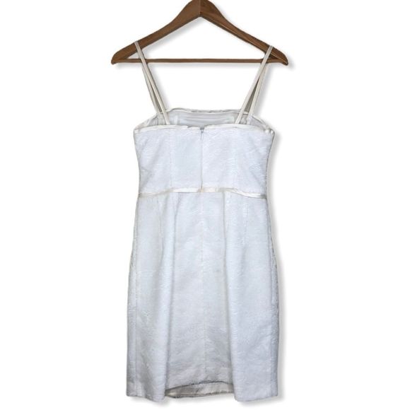 Nanette Lepore White Sequin Strapless Ribbon Trim Dress size 0 - Picture 8 of 15